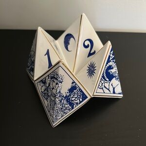 Blue and White Ceramic Fortune Teller